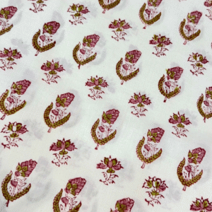 Hand Block Maroon Meadow