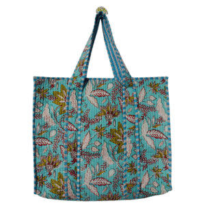 Aqua Fern Fiesta Tote Bag