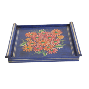 Blue Blossom Garden Wooden Tray