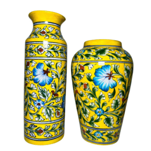Blue Pottery Bottel & handi vase