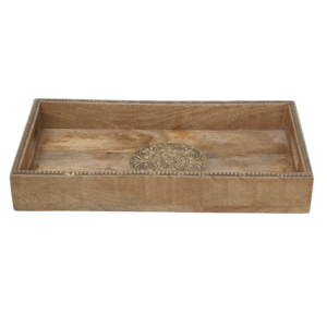 Central Crest Wooden Tray