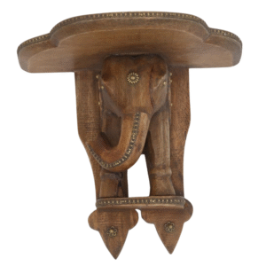 Elephant Motif with Brass Inlay