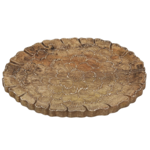 Floral Majesty Wooden Tray