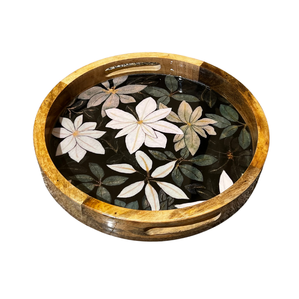 Floral Round Tray