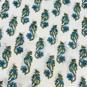 Hand Block Aqua Bloom