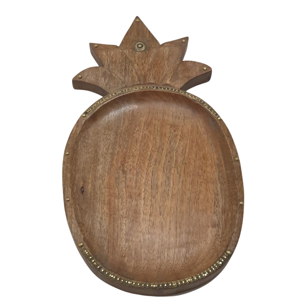 Pineapple Shape Wooden Tray