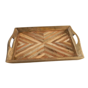 Rustic Chevron Wooden Tray