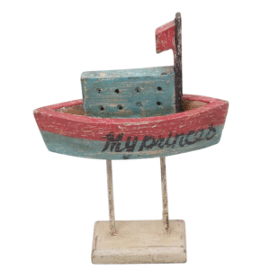 Vintage-Style Wooden Boat