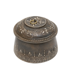 Vintage Engraved Round Box
