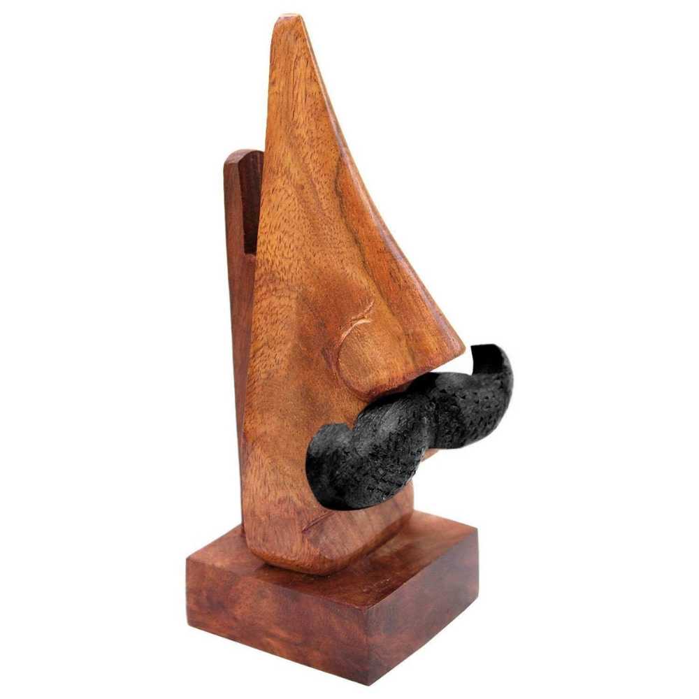 Wooden Nose Shaped Specs Holder - Image 2