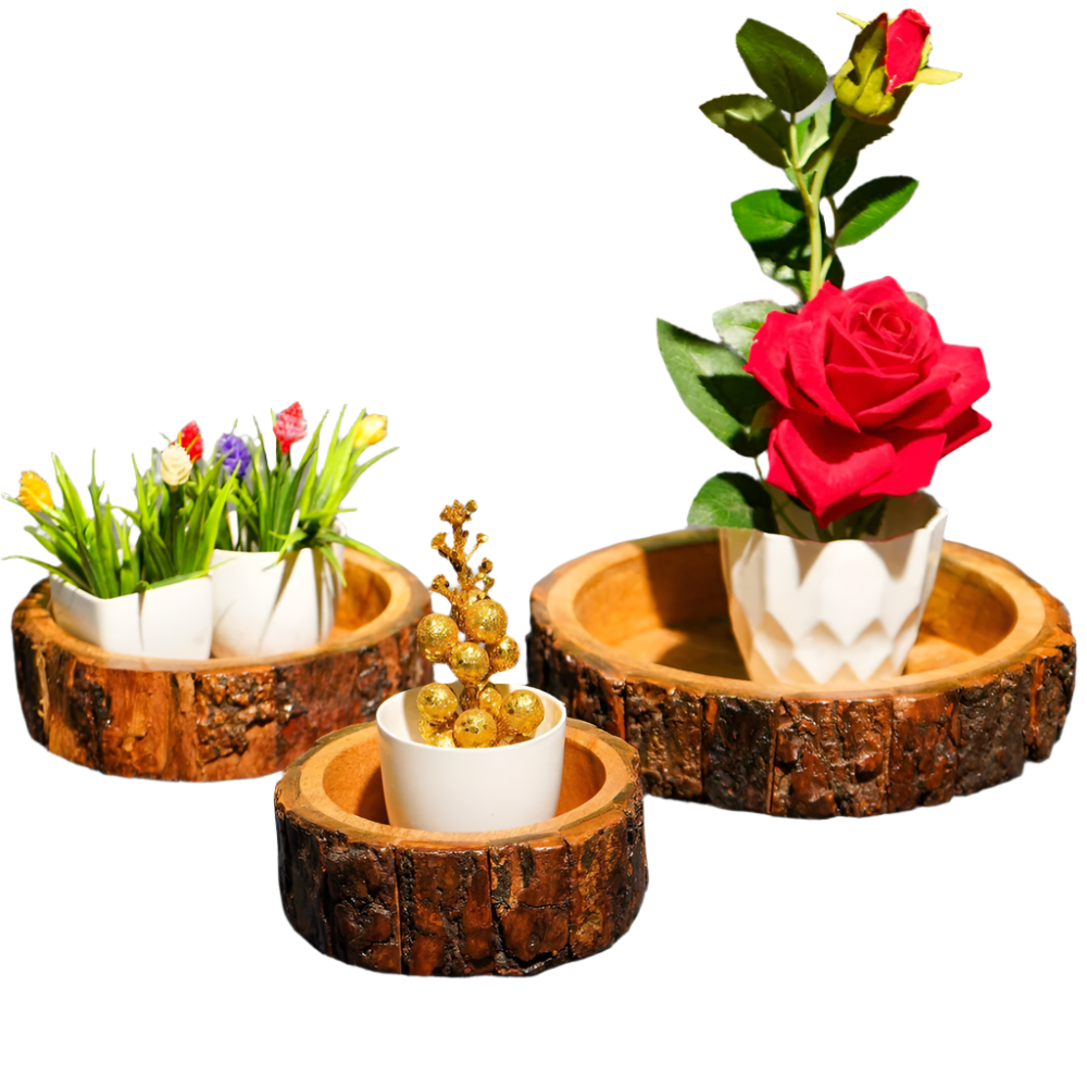 Wooden Serving Tray Set of 3 - Image 7