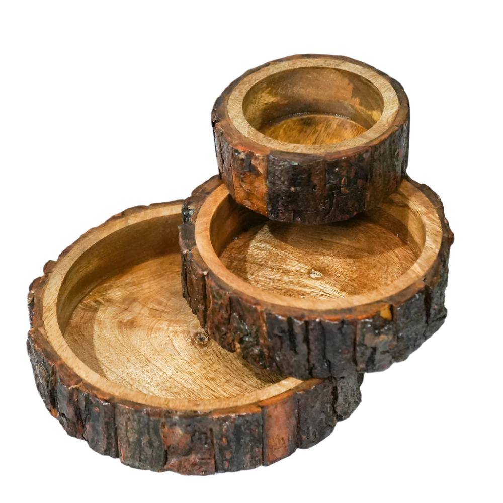 Wooden Serving Tray Set of 3 - Image 8